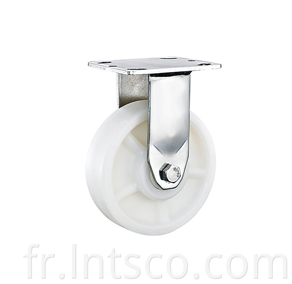 Heavy Duty Stainless Steel White PP Rigid Casters